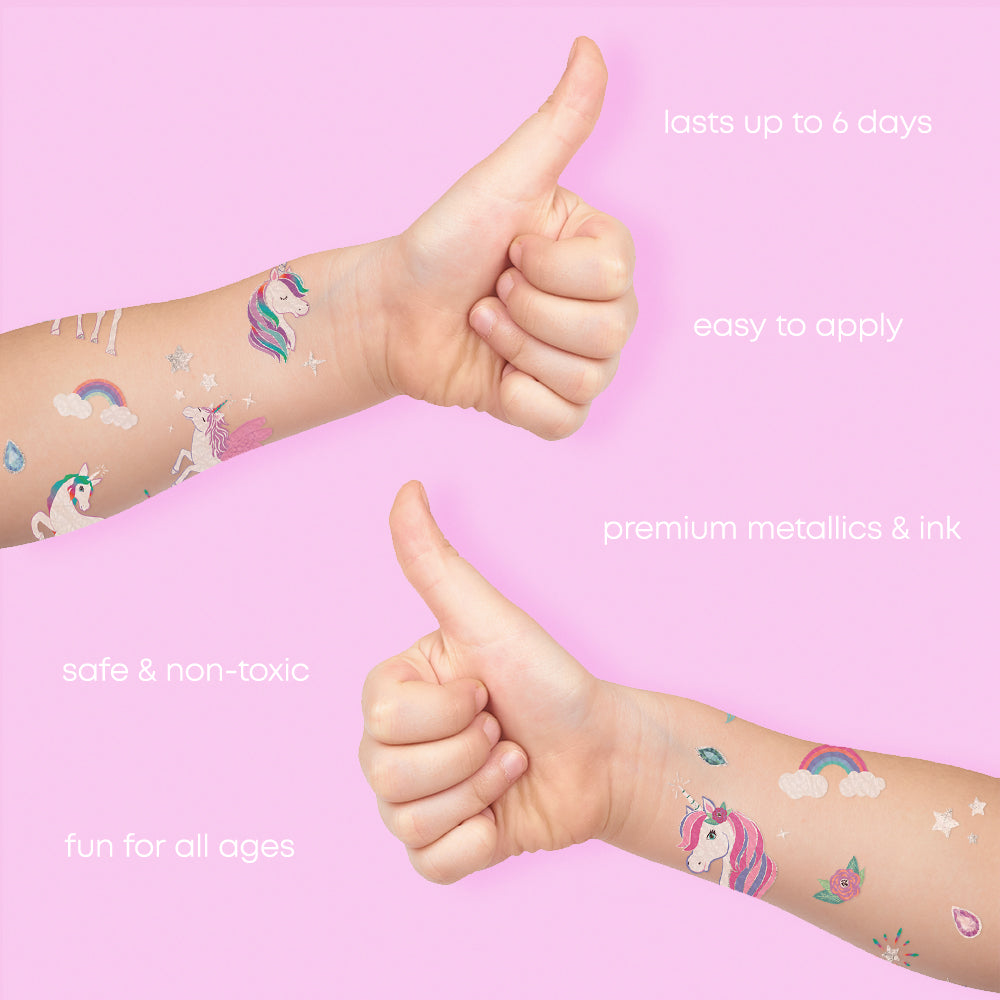 Fun Tats by Flash Tattoos are made from premium metallics and ink, are safe and non toxic, last up to six days. Fun for all ages! @FlashTattoos