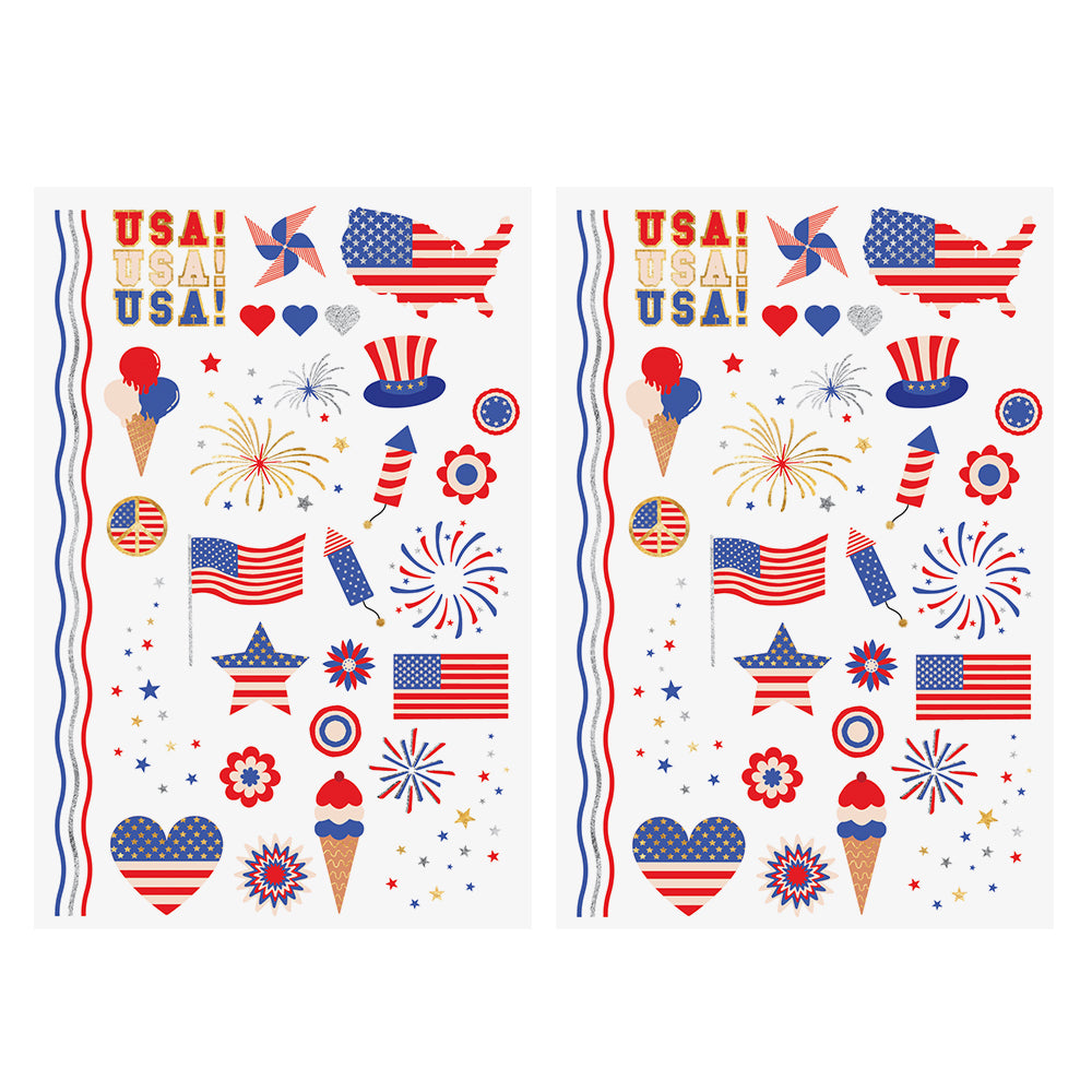 Flash Tattoos USA pack features two mini sheets with 52 metallic temporary tattoos. #FLASHTAT @FlashTattoos
