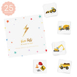 Fun Tats Construction Zone Variety Set - 25 kids temporary tattoos. The perfect party favor!