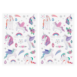 Fun Tats kids Unicorns two sheet pack includes over 48 magical pony inspired metallic temporary tattoo stickers @FlashTattoos