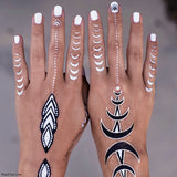 Spice up manicures by mixing and matching designs for white-hot hand & finger bling with the 4 sheet Lunar Love pack