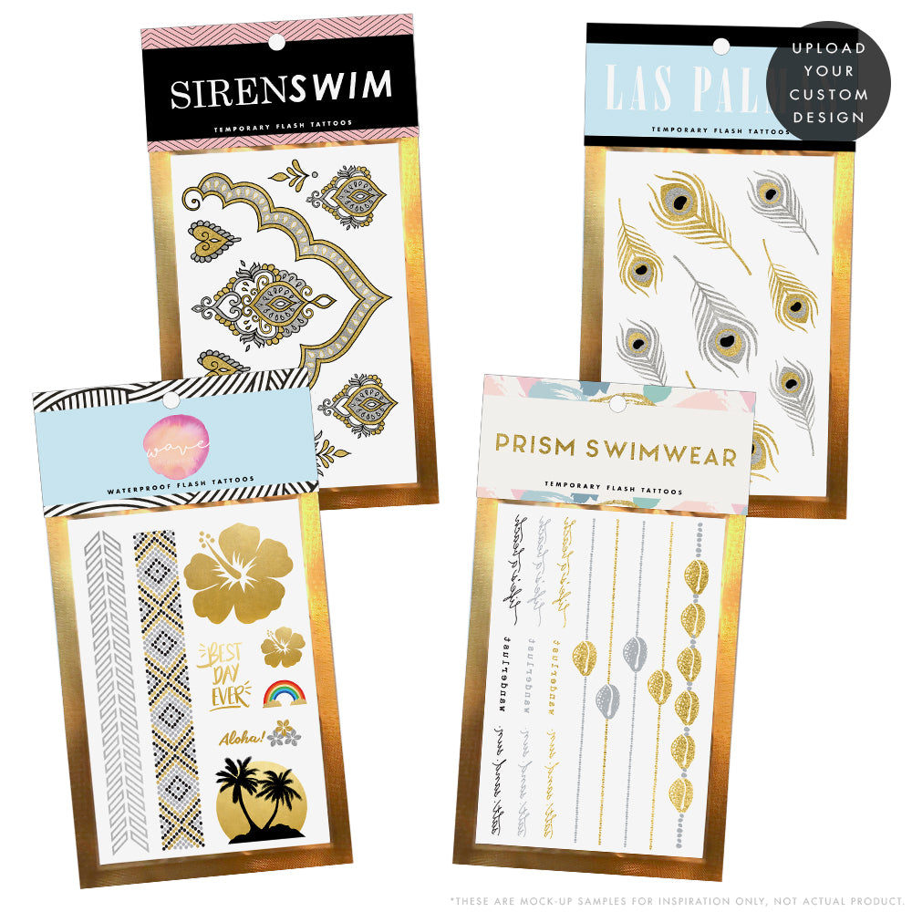 Design a branded custom temporary tattoo pack for special events and exclusive retail opportunities. #Flashtat @FlashTattoos
