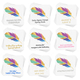 Personalize the Colorful Feather temporary tattoo. The perfect addition for parties, events, celebrations and more!