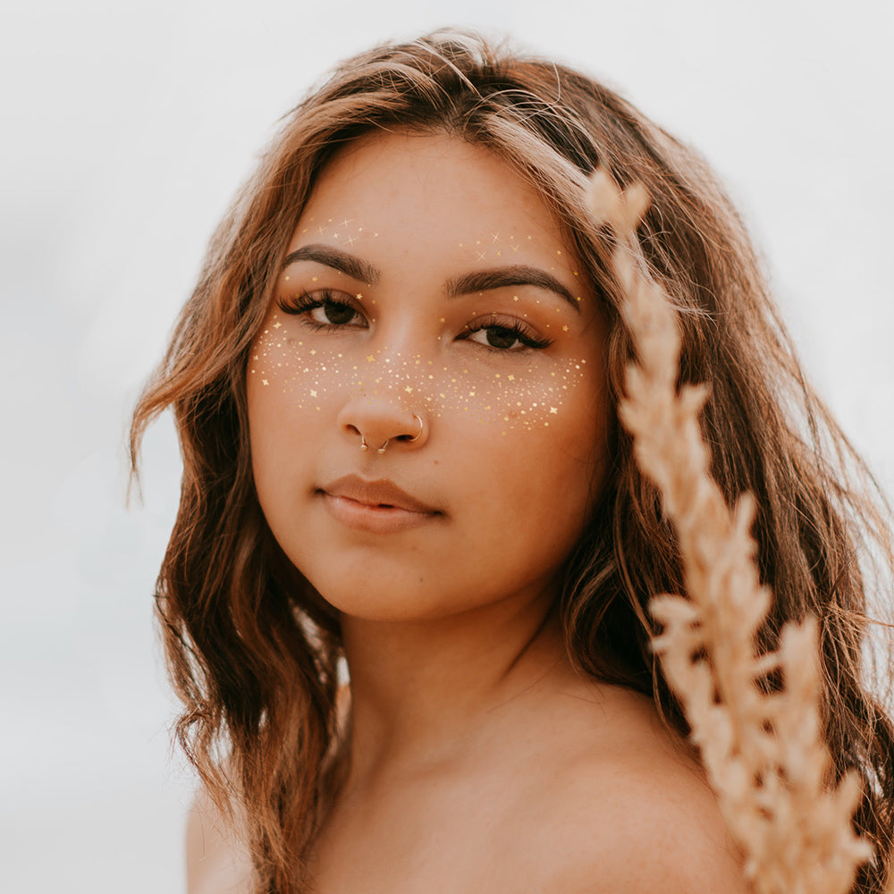 Channel your inner goddess with celestial-inspired temporary tattoo designs from the Pixie Dust collection. #FLASHTAT @FlashTattoos