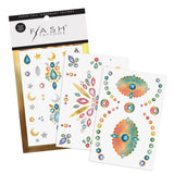 Aurora - 3 mini-sheets with over 30 metallic gemstone and henna inspired tattoos.  #FLASHTAT @FlashTattoos