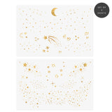 Pixie Dust features two mini sheets with over 24 metallic gold temporary tattoos. #FLASHTAT @FlashTattoos