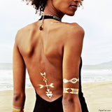 Child of Wild metallic gold and silver festival inspired temporary tattoo pack