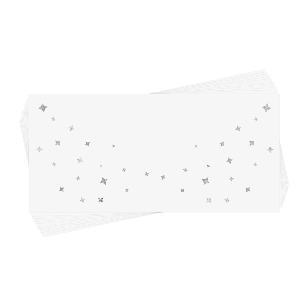 Adorn your eye with metallic silver tattoo sparkle! @FLASHTATTOOS