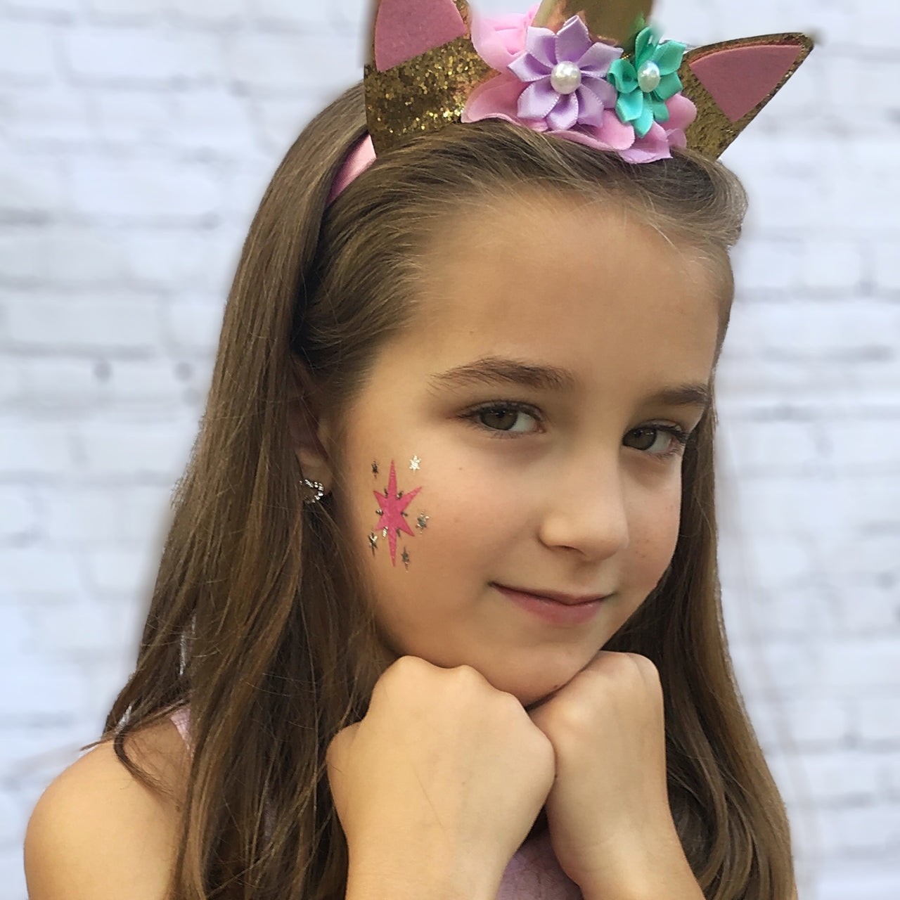 Cutie Marks Variety Pack - metallic silver and pink pony inspired kids temporary tattoos