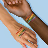 RAINBOW STRIPES' metallic tattoo set includes 10 colorful pride flag tattoos! @FlashTattoos #FLASHTAT