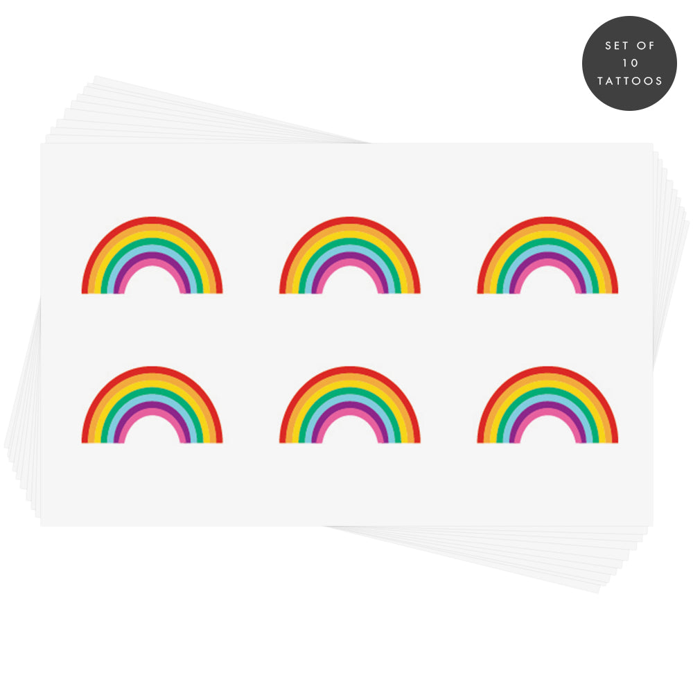 TINY RAINBOWS' set of ten temporary rainbow tattoos.  @FlashTattoos #FLASHTAT
