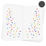 Set of ten 'RAINBOW SPRINKLES EYE JEWEL' colorful face temporary tattoos. @FlashTattoos
