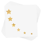 Gold Metallic stars in an arc from larger to smaller