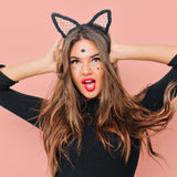 The Resting Witch Face temporary tattoo set is the perfect Halloween costume accessory.
