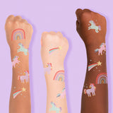 Shine bright in the Enchanting Unicorns Variety Set - metallic temporary kids tattoos. Kids unicorn party favors!
