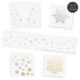 Set of 25 Winter Wonderland snowflake metallic snowflake temporary tattoos. @FlashTattoos #FLASHTAT