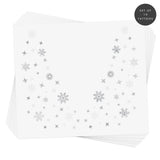 Snowflake Eye Jewel set of ten individual metallic silver and white winter snowflake kids tattoos @FlashTattoos #FLASHTAT