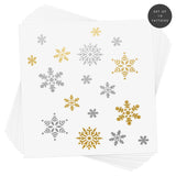 SNOWFLAKE FLURRY metallic temporary snowflake tattoos. The ultimate frozen accessory!