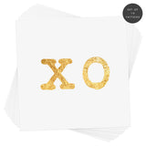 10 metallic xo love inspired metallic temporary tattoos