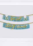 Best Day Ever Bachelorette & Wedding Shower Fringe Garland Banner