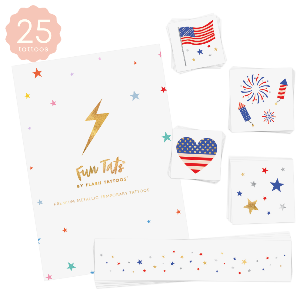 USA VARIETY SET | METALLIC TEMPORARY TATTOOS | FLASH TATTOOS® – Flash ...