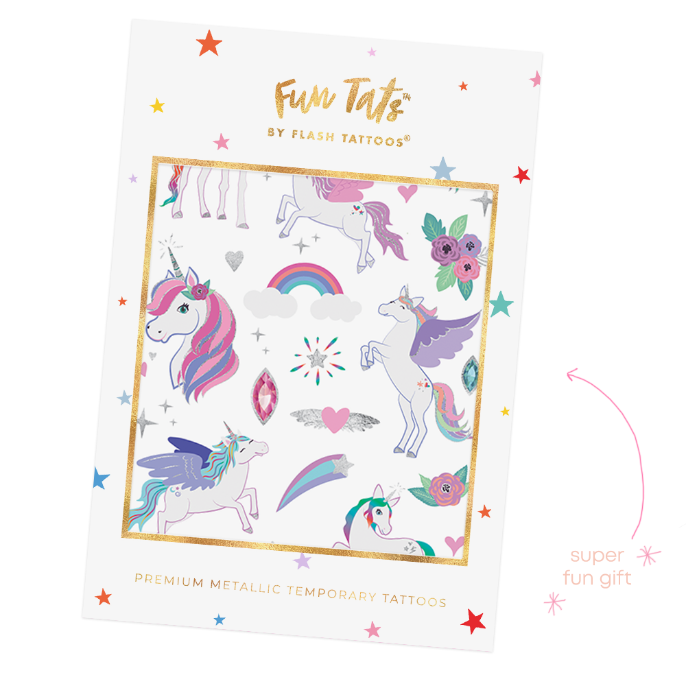 Fun Tats Unicorn pack is a great gift kids @FlashTattoos