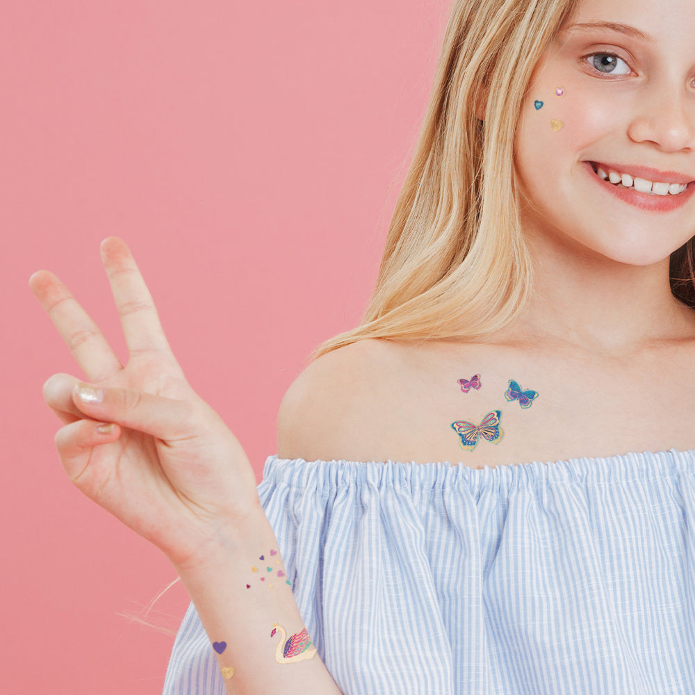 Princess Jewelry kids temporary tattoo pack. The ultimate royal sparkle! 