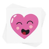 Kids Valentine's Day inspired Happy Heart temporary tattoos.
