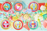 Rainbow Ric Rac Assorted Dinner Plates (10 count)