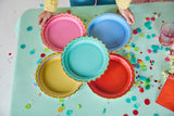 Rainbow Ric Rac Assorted Dinner Plates (10 count)