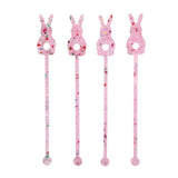 Confetti Bunny Acrylic Drink Stirrers (4 ct)
