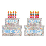 Confetti Filled Birthday Cake Balloons (Set of 2)