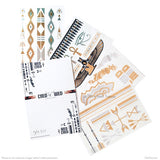 Child of Wild metallic temporary festival Flash Tattoos. Four large sheets made with premium metallic inks