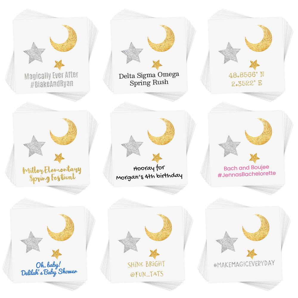 Create your custom Boho Moon tattoo in minutes by easily adding your personalized text in the font and color of your choice.