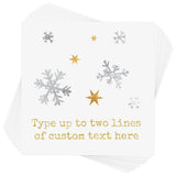 Semi-custom Christmas inspired snow flurries metallic temporary tattoos. @FlashTattoos