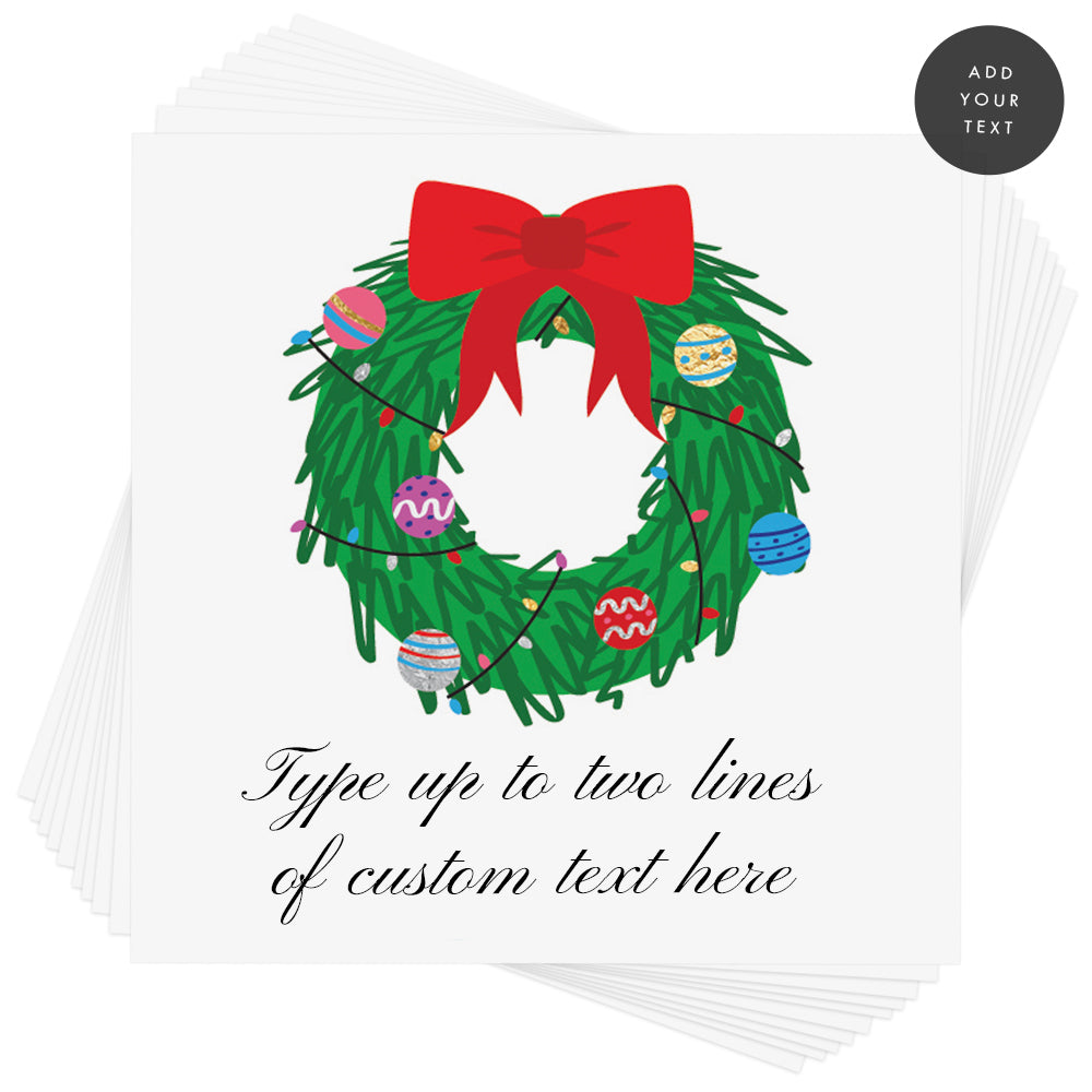 Design your own custom Christmas Wreath metallic temporary tattoo. Add up to two lines of custom text and font style of your choice! @FlashTattoos