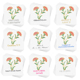 The Deco Flowers semi-custom temporary tattoo is the perfect wedding shower or party favor. Customize for your big day! 