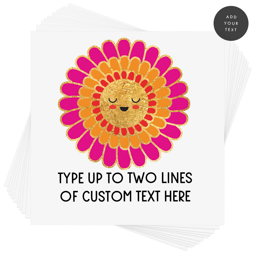  Create your custom Happy Daisy Personalized kids temporary tattoo in minutes by easily adding your personalized text in the font and color of your choice.