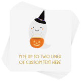 Design your own Trick or Treat Ghost spooky inspired temporary tattoo. The perfect Halloween party favor!