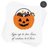 Design your own Halloween Treats spooky inspired temporary tattoo. The perfect Halloween party favor!