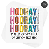 Create your custom colorful inspired Rainbow Hooray Personalized temporary tattoo in minutes by easily adding your personalized text in the font and color of your choice.