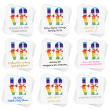  Personalize the Rainbow Love pride inspired temporary tattoo. The perfect addition for birthday parties, events, wedding celebrations and more!
