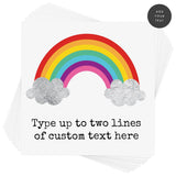 Create your custom Mini Rainbow Personalized temporary tattoo in minutes by easily adding your personalized text in the font and color of your choice.