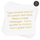  Create your custom Text Message Personalized temporary tattoo in minutes by easily adding your personalized text in the font and color of your choice.