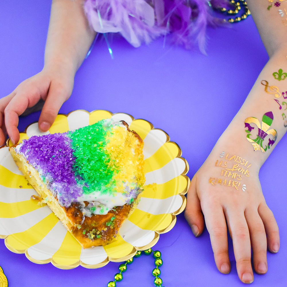 Mardi Gras Variety Set features 25 tats perfect for parties and to pass out to all your friends!