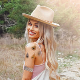 Channel your inner gypsy with the Sofia collection! Four sheets of over 32 exotic metallic gold, silver and black designs! #FLASHTAT @FlashTattoos