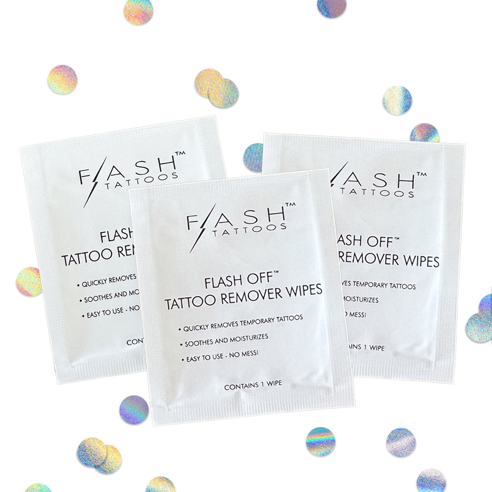 Quickly and easily remove any brand of metallic temporary tattoos! #FLASHTAT @FlashTattoos