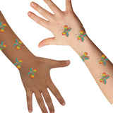 Fun Tats for kids colorful metallic Butterfly Dreamer temporary tattoo. Set includes 10 individual butterfly temporary tattoos