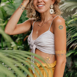 Feel glamorous in the Mediterranean-inspired Isabella collection! Pair the floral bands with bold jewelry to spice up your look. @FlashTattoos