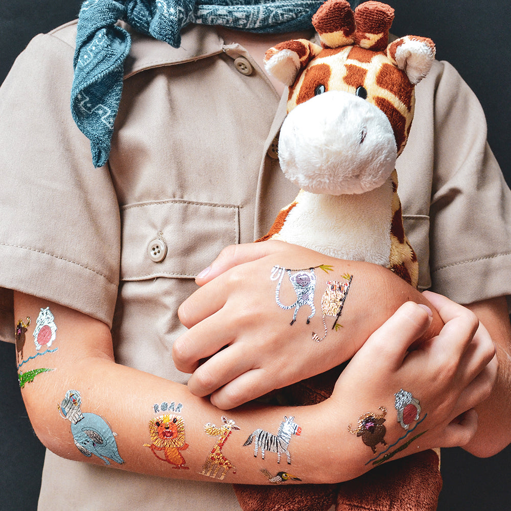 Safari Adventures Variety Set' - jungle inspired kids waterproof temporary tattoos @Fun_Tats #FUNTATS